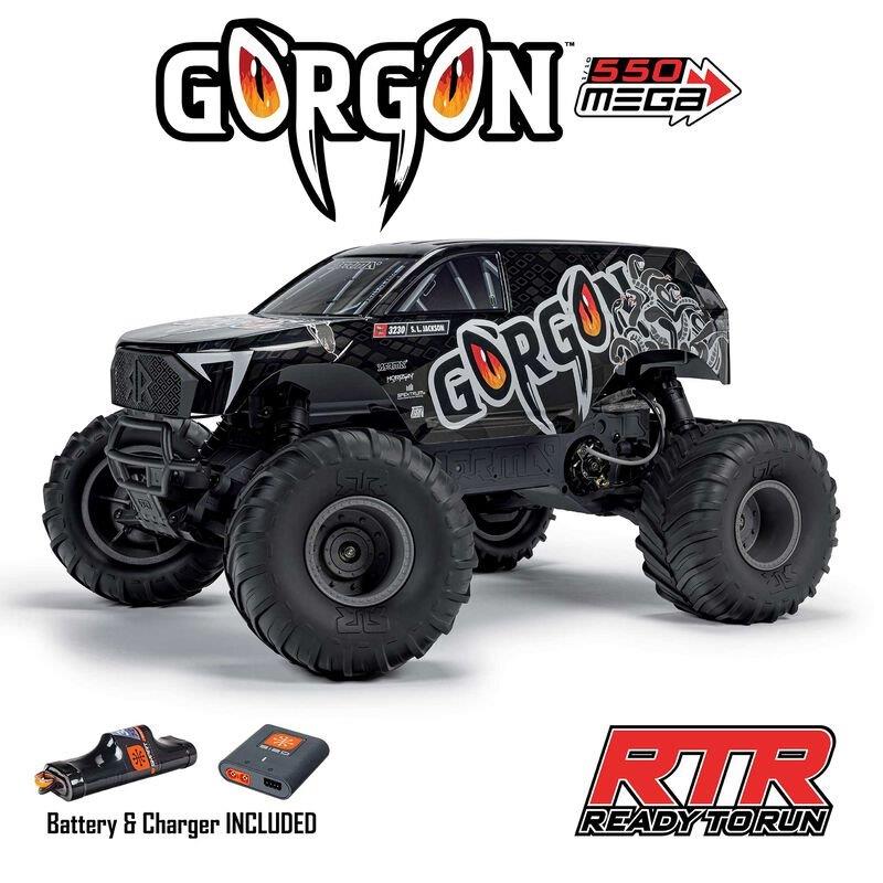 ARRMA1/10 GORGON 2WD RTR Brushed Monster Truck (Batt & Char Included), Gun Metal - 25
