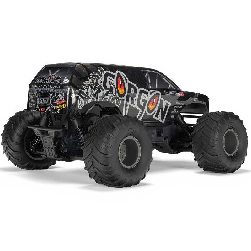ARRMA1/10 GORGON 2WD RTR Brushed Monster Truck (Batt & Char Included), Gun Metal - 12