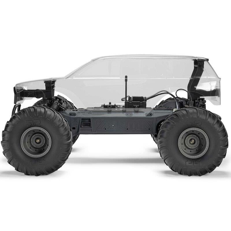 ARRMA 1/10 GORGON 2WD RTA Kit Brushed MonsterTruck (Batt & Char Included), Clear - 7