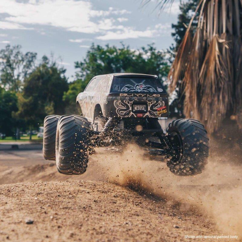 ARRMA 1/10 GORGON 2WD RTA Kit Brushed MonsterTruck (Batt & Char Included), Clear - 4
