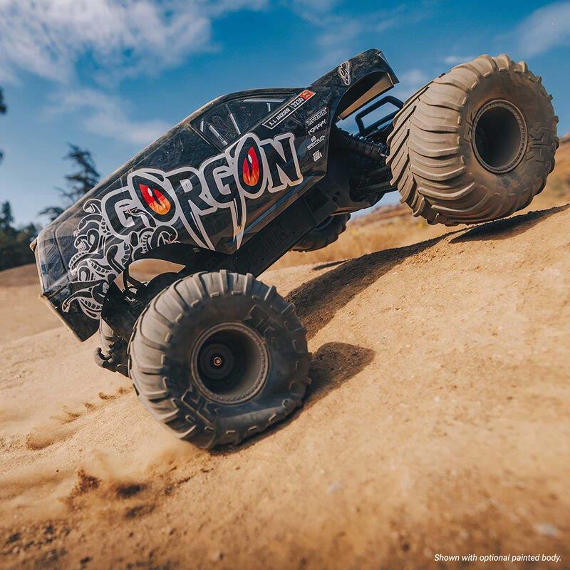 ARRMA 1/10 GORGON 2WD RTA Kit Brushed MonsterTruck (Batt & Char Included), Clear