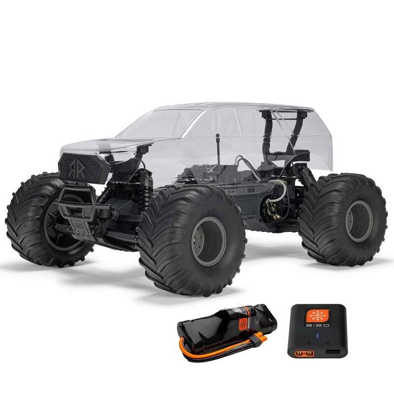 ARRMA 1/10 GORGON 2WD RTA Kit Brushed MonsterTruck (Batt & Char Included), Clear - 2