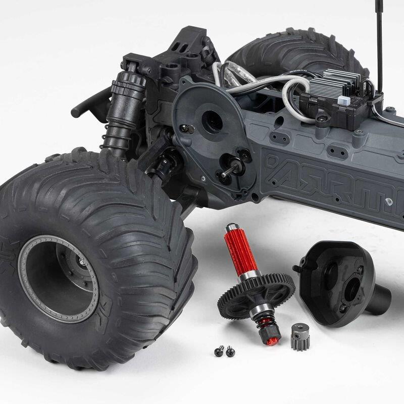 ARRMA 1/10 GORGON 2WD RTA Kit Brushed MonsterTruck (Batt & Char Included), Clear - 18