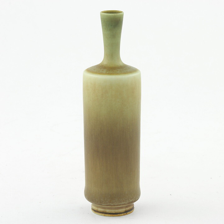 Berndt Friberg (1961) Unique Green Haresfur Vase 10 cm