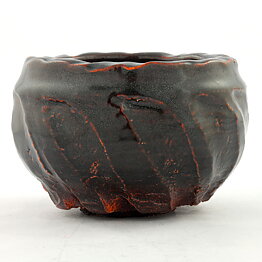 Isak Isaksson (2000s) Unique Chawan Bowl with Brown Glaze 12 cm #50