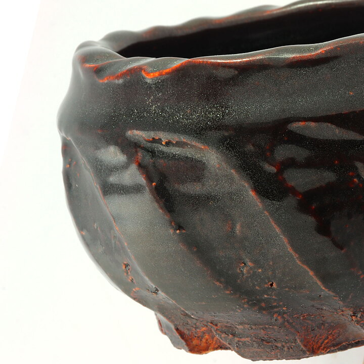 Isak Isaksson (2000s) Unique Chawan Bowl with Brown Glaze 12 cm #50