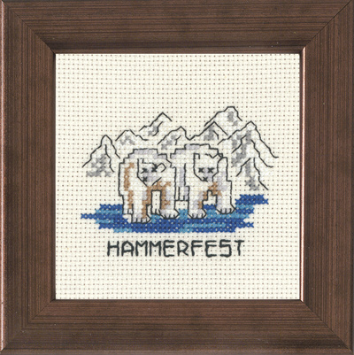 Korsstygn Tavla Norge Hammerfest