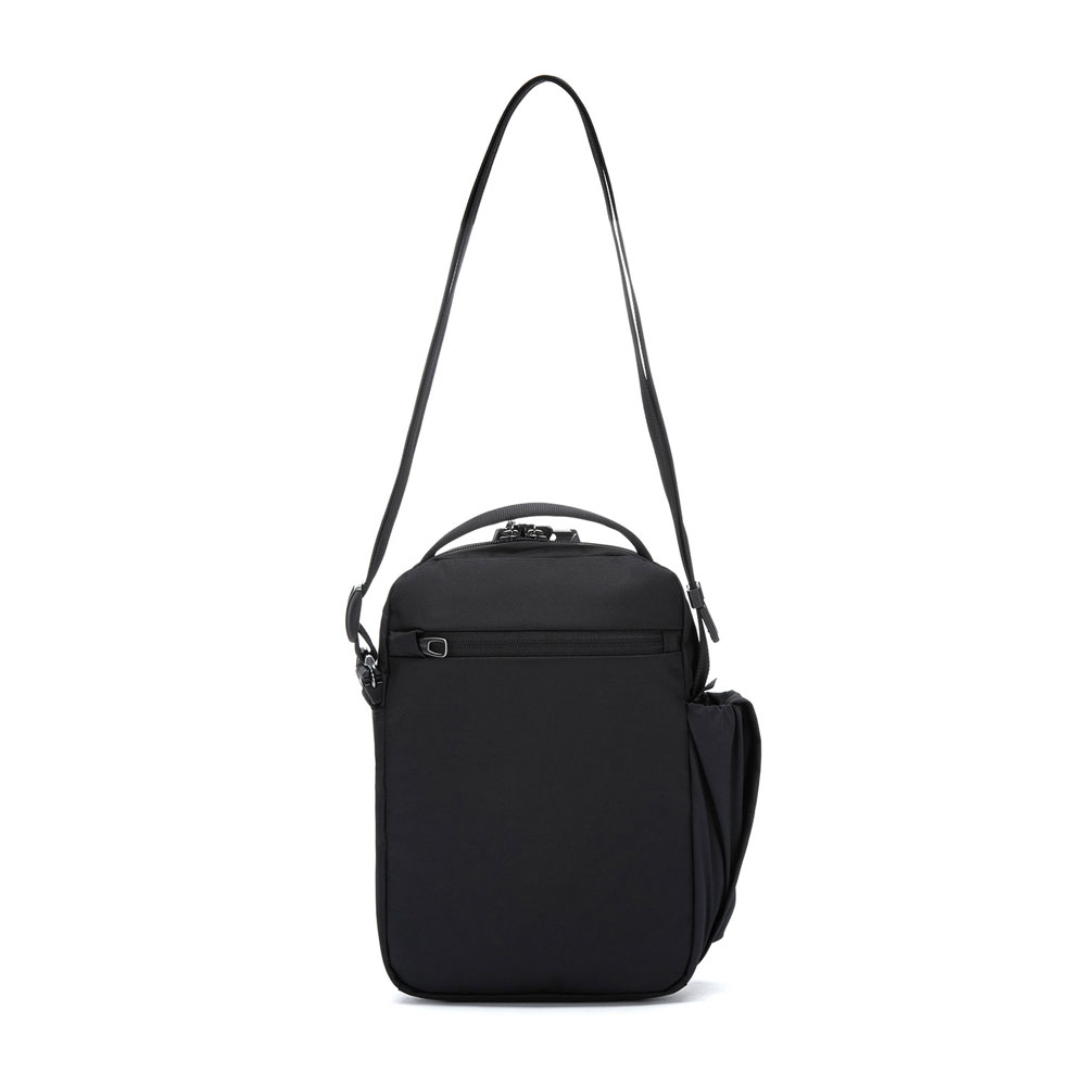 Stöldsäker axelremsväska - PACSAFE V Tour Crossbody Jet Black - 5