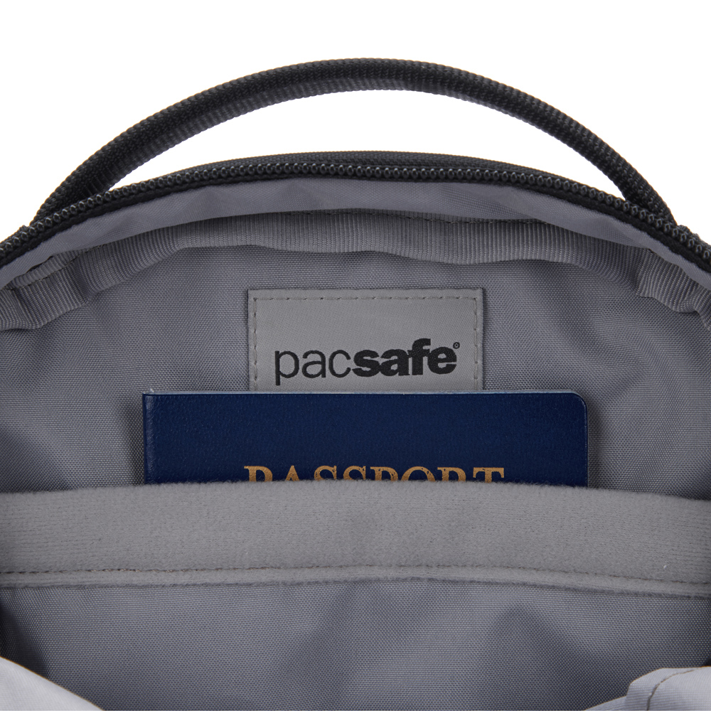Stöldsäker axelremsväska - PACSAFE V Companion Crossbody Jet Black - 3
