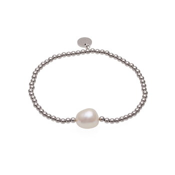 Armband pearl stål - Bud to Rose
