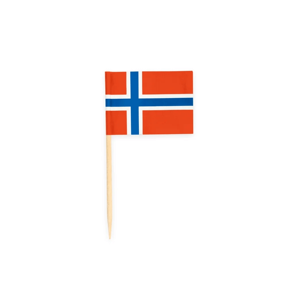 Cake picks Norge flaggan 