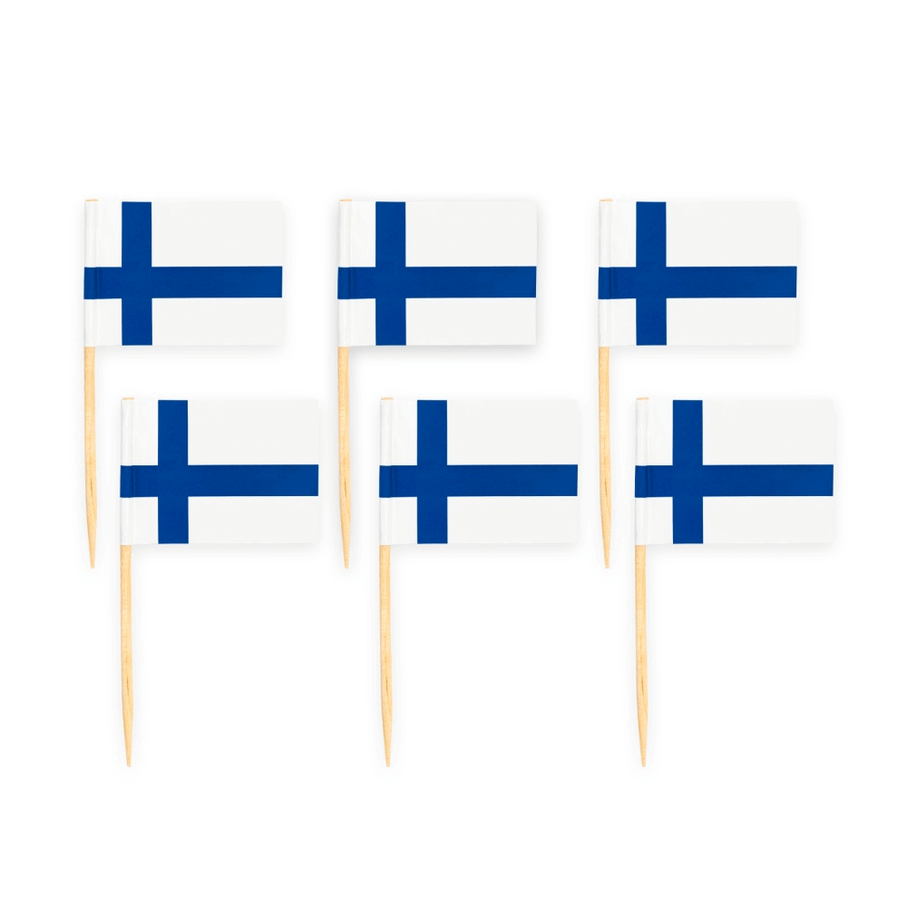 Cake picks Finland flaggan 