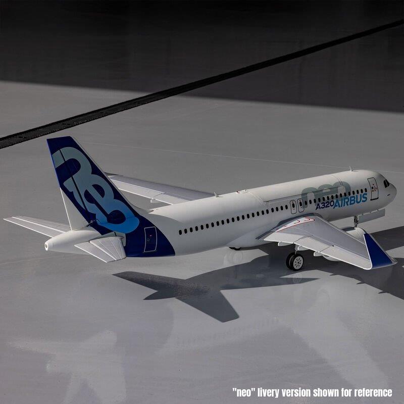 E-flite Airbus A320neo Twin 64mm EDF BNF Basic w AS3X+, SAFESelect, Base White - 7