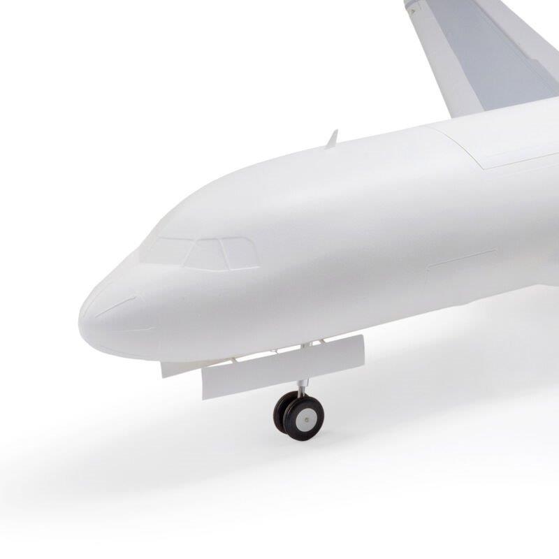 E-flite Airbus A320neo Twin 64mm EDF BNF Basic w AS3X+, SAFESelect, Base White - 21