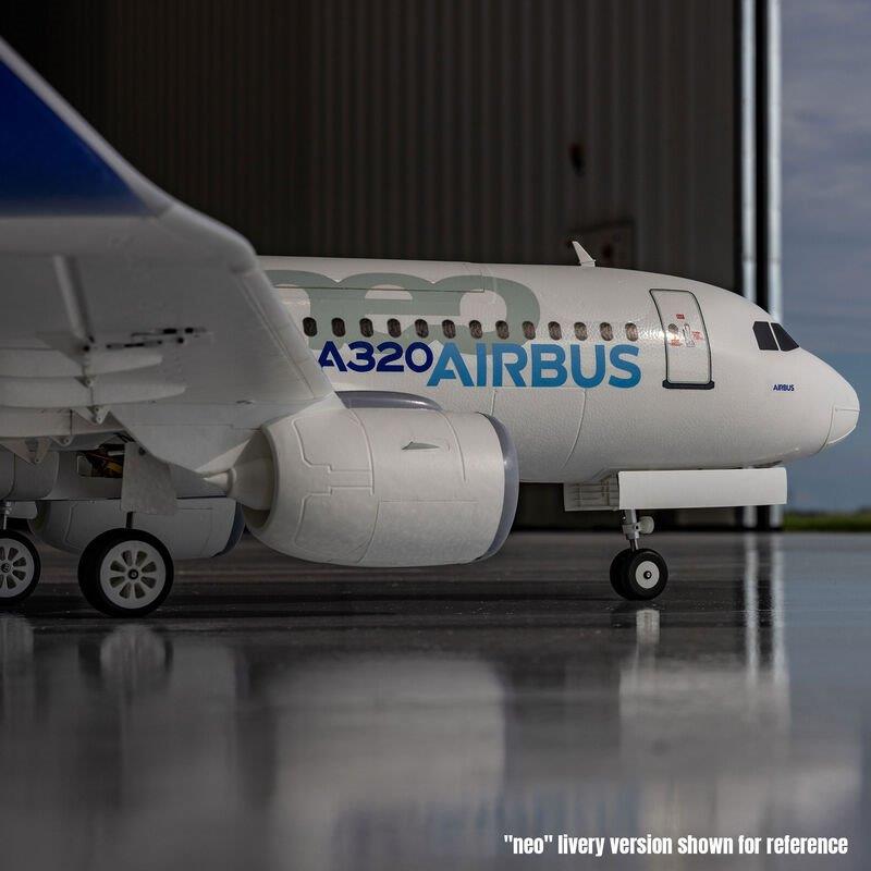 E-flite Airbus A320neo Twin 64mm EDF BNF Basic w AS3X+, SAFESelect, Base White - 13
