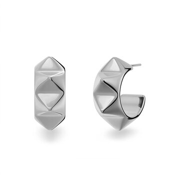 Örhänge Peak Rivet Creoles Steel - Edblad