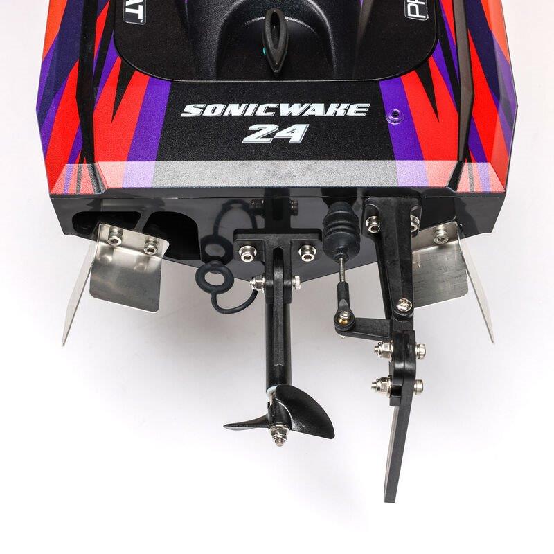 PROBOATSonicwake 24inch Self-Righting Brshlss Deep-V RTR (Batt & Char Incl), Red - 21