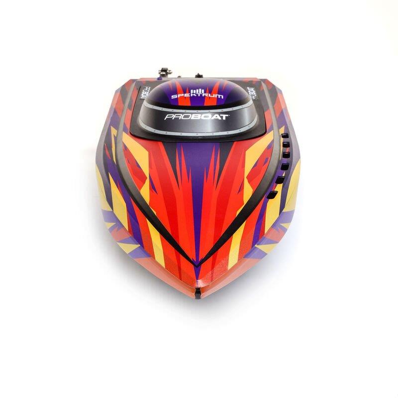 PROBOATSonicwake 24inch Self-Righting Brshlss Deep-V RTR (Batt & Char Incl), Red - 13