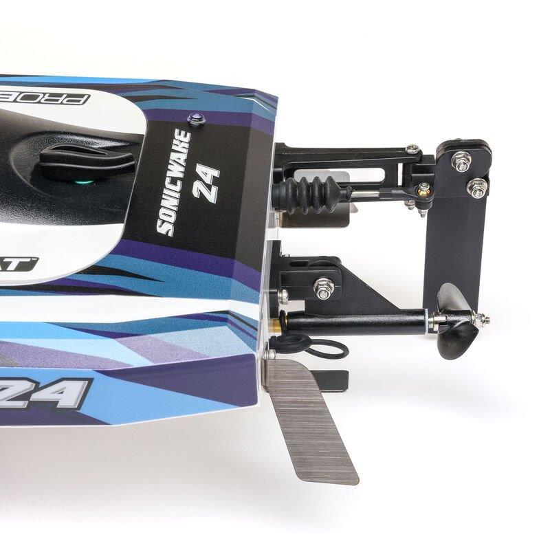PROBOATSonicwake 24inch Self-Righting Brshlss Deep-V RTR (Batt & Char Inc), Blue - 19