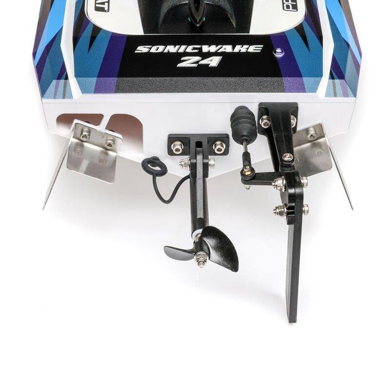 PROBOATSonicwake 24inch Self-Righting Brshlss Deep-V RTR (Batt & Char Inc), Blue - 18