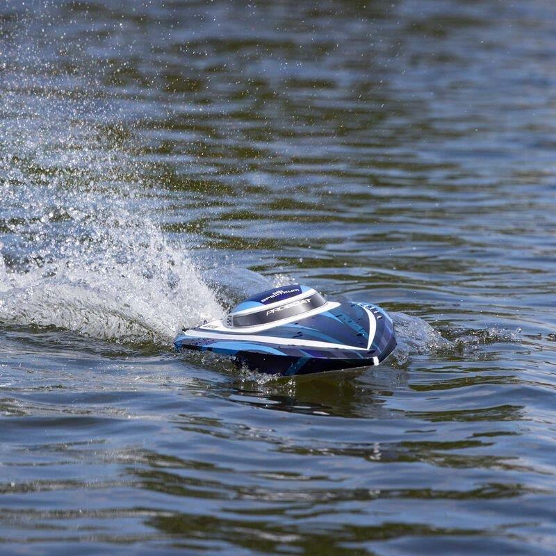 PROBOATSonicwake 24inch Self-Righting Brshlss Deep-V RTR (Batt & Char Inc), Blue - 3