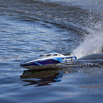 PROBOATSonicwake 24inch Self-Righting Brshlss Deep-V RTR (Batt & Char Inc), Blue