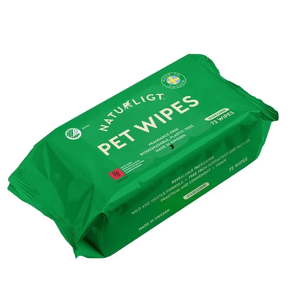Natural pet wipes wet wipes for dogs and cats Nordic Swan Ecolabel