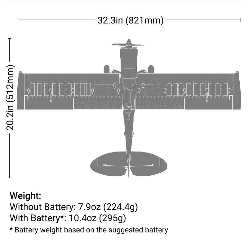 E-flite Micro Scrappy 800mm BNF Basic with AS3X and SAFE Select - 31