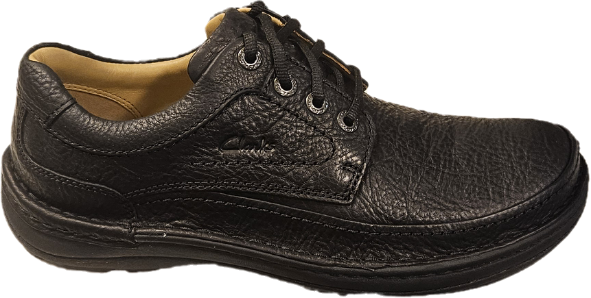 Clarks Nature Three Black Leather – Klassiska skinnskor med modern komfort
