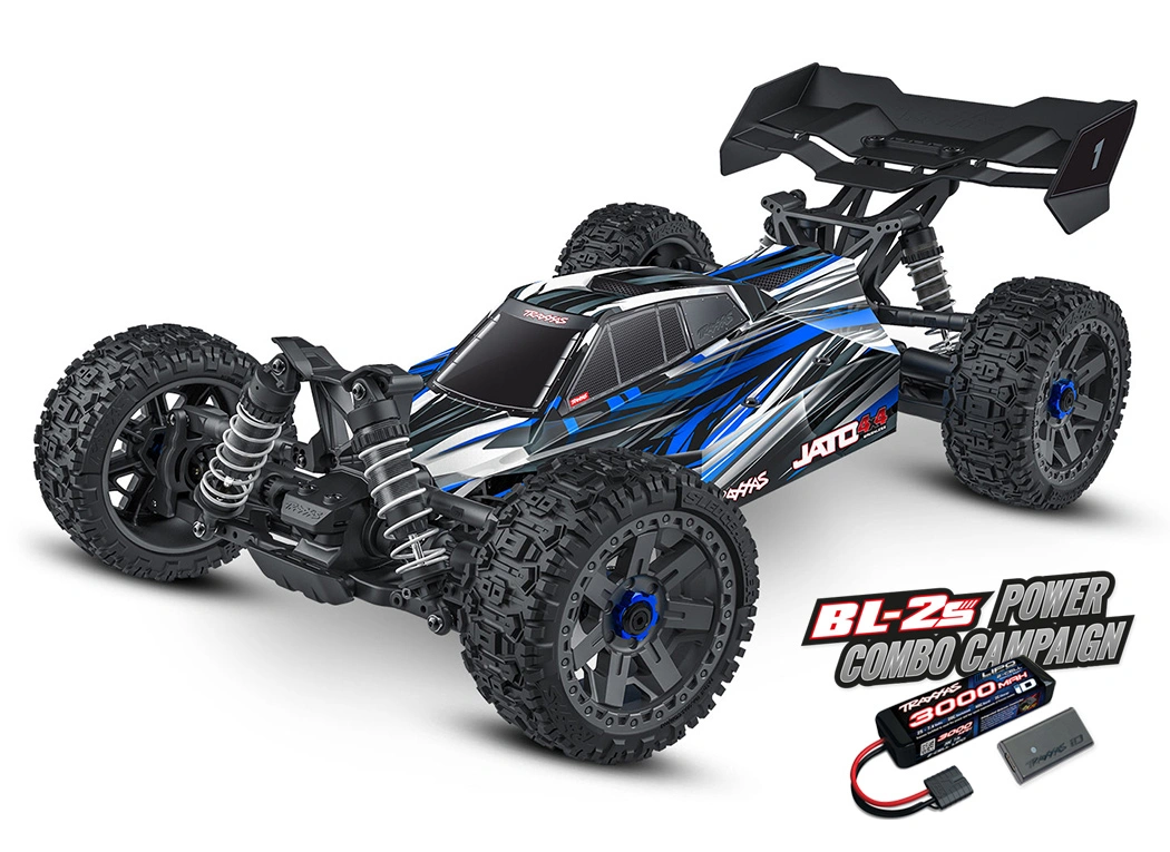 Traxxas Jato 4x4 1/8 BL-2s EHD RTR Blå nu med Laddare och lipo batteri  