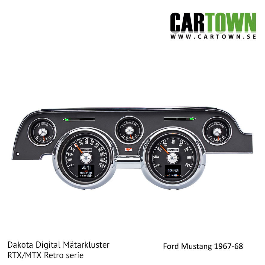 Mätarkluster Ford 1967-68 Mustang RTX/MTX