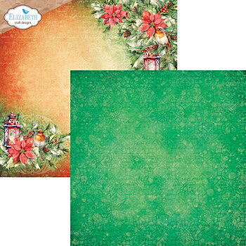Elizabeth  -  Printed Cardstock -12x12 - Festive Holly