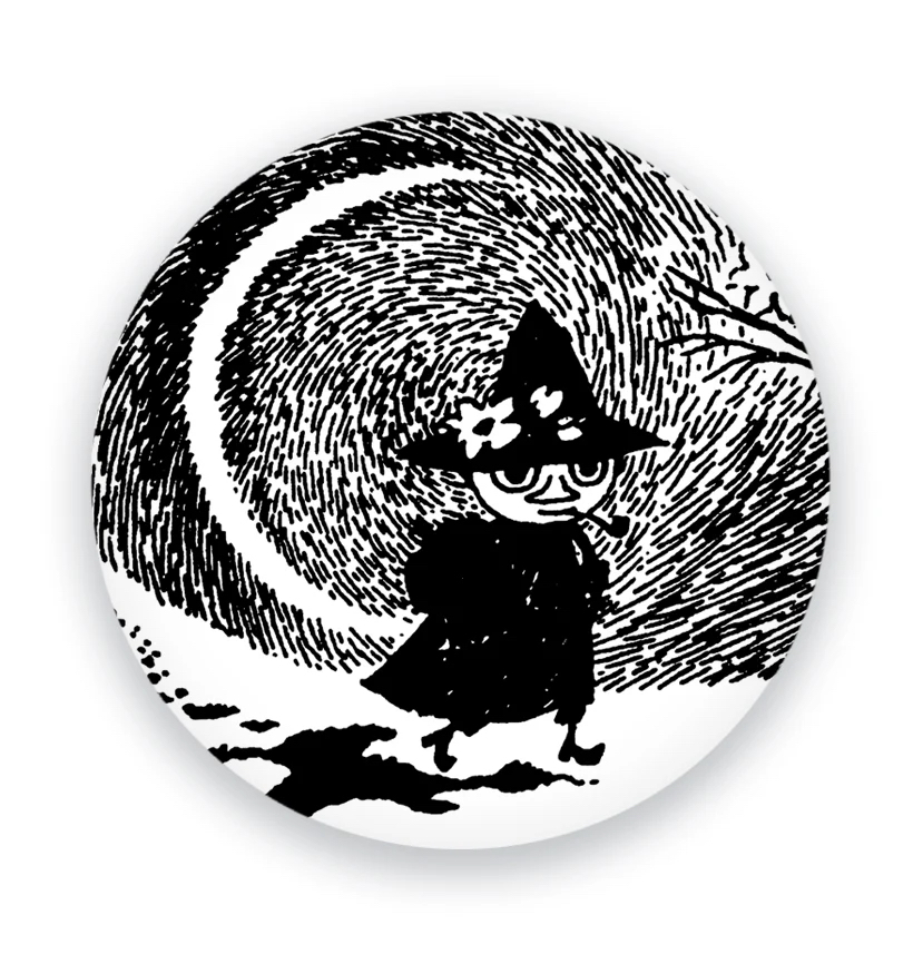 Moomin Magnet - Snufkin b/w