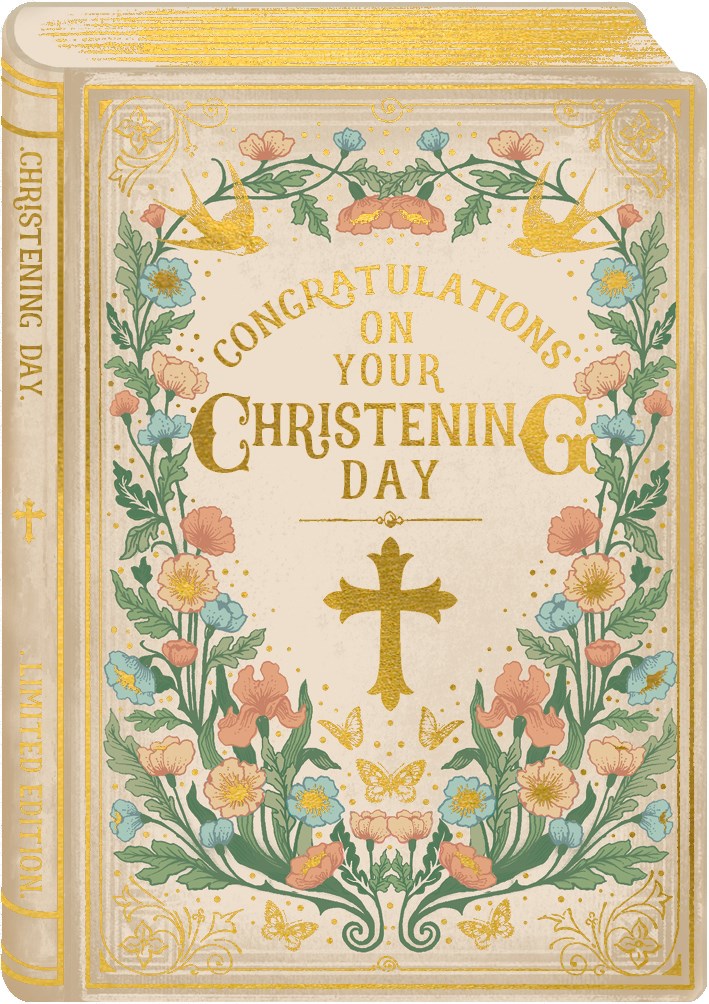 Storybook Christening Card
