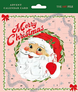 Santa Face Advent Card