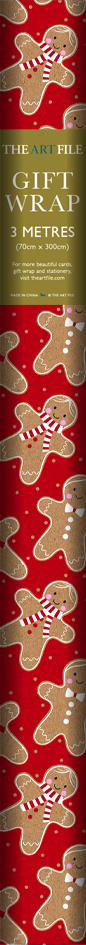 Gingerbread 3M Xmas Roll Wrap - 2