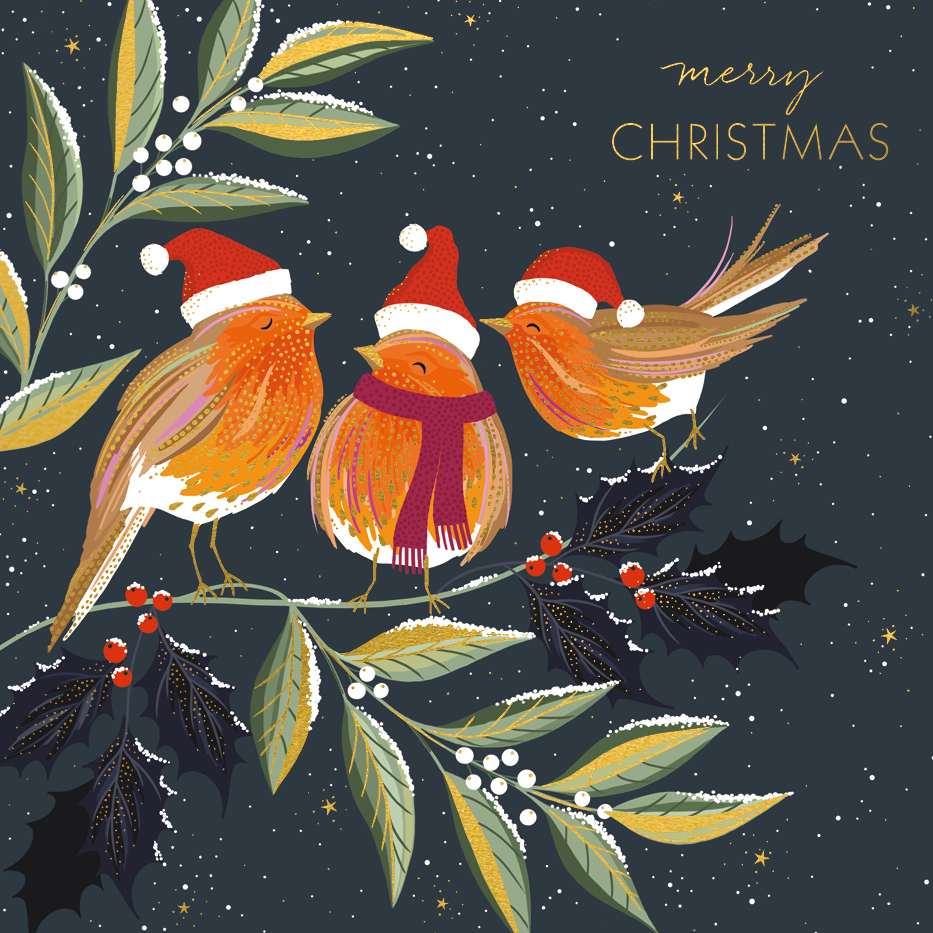 Sara Miller Three Robins Lux Box 8 Cards & Envelopes