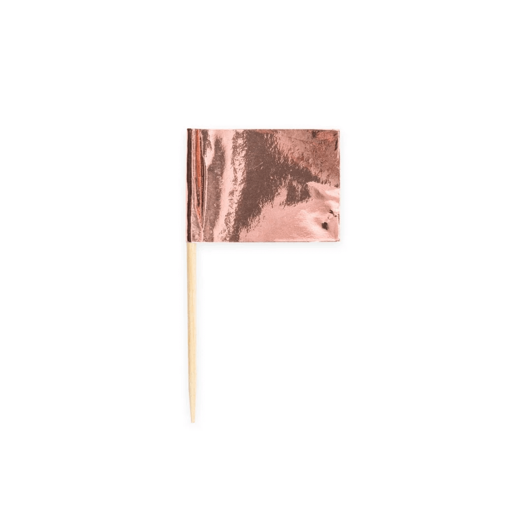 Cake picks Flaggor Roséguld