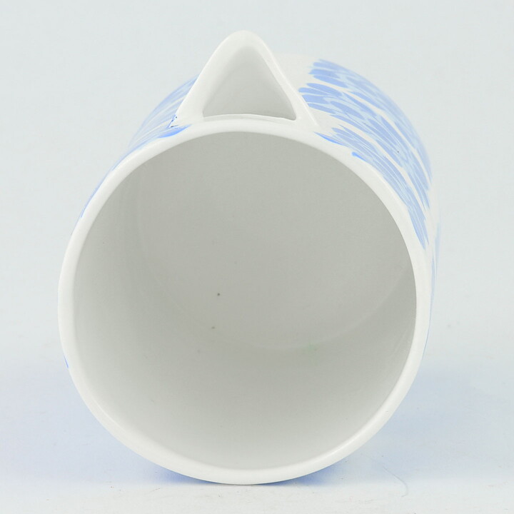 Stig Lindberg (Bladruta 1968) Creamer with Blue Branch Decor 9 cm