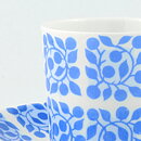 Stig Lindberg (Bladruta 1968) Coffee Cup with Blue Branch Decor 9 cm (1)