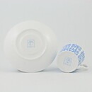Stig Lindberg (Bladruta 1968) Coffee Cup with Blue Branch Decor 9 cm (1)