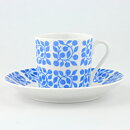Stig Lindberg (Bladruta 1968) Coffee Cup with Blue Branch Decor 9 cm (1)