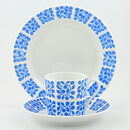 Stig Lindberg (Bladruta 1968) Coffee Cup with Saucer and Plate (2)