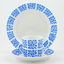 Stig Lindberg (Bladruta 1968) Coffee Cup with Saucer and Plate (2)