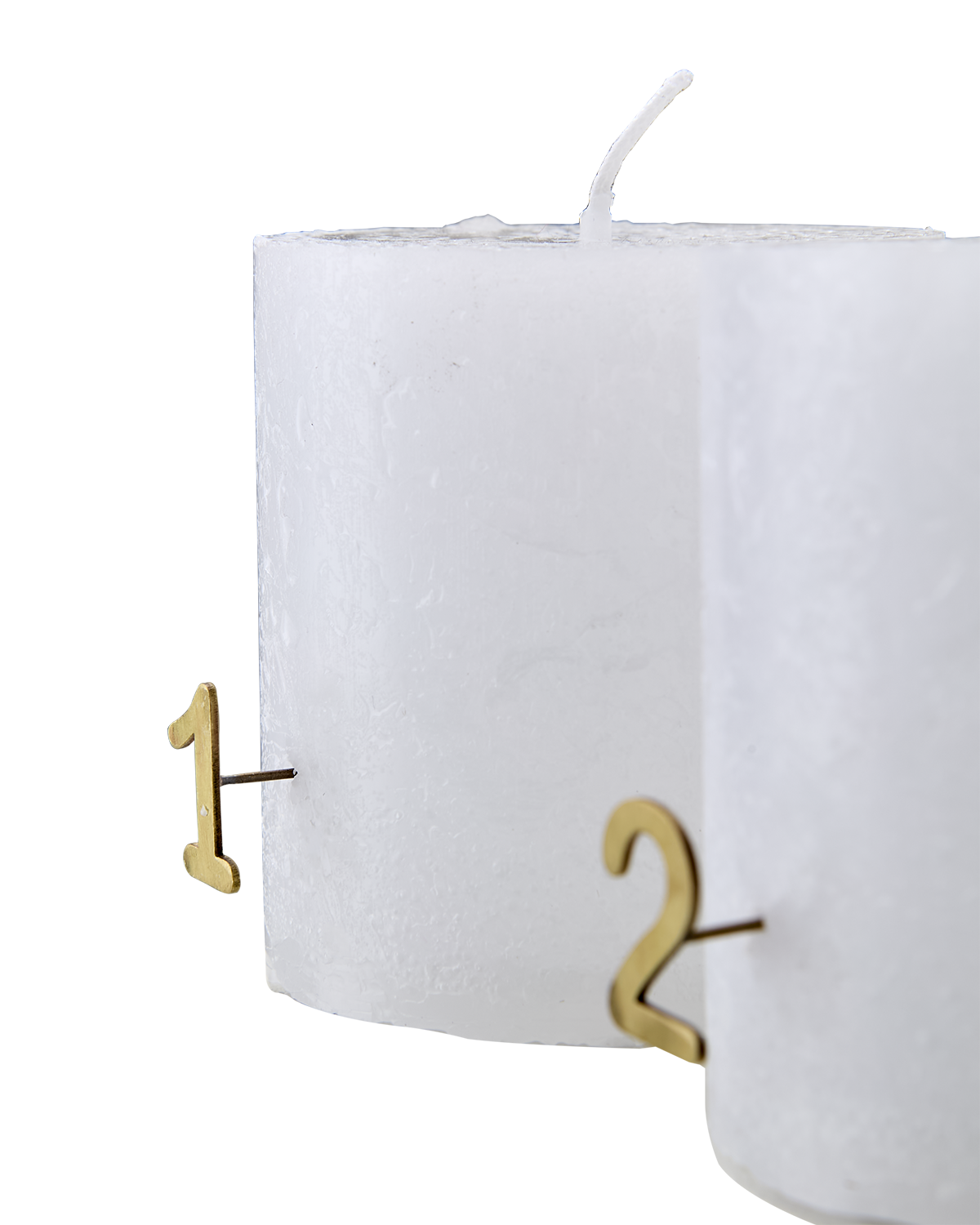 Adventssiffror - Ljussmycke - Ljusnål - Advent 1-2-3-4 - Metall - Mässing - 2