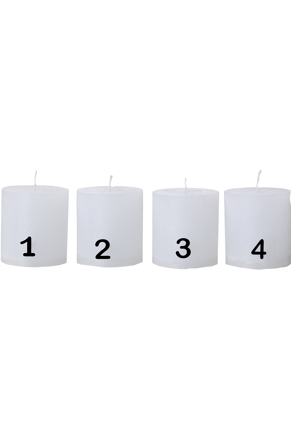 Adventssiffror - Ljussmycke - Ljusnål - Advent 1-2-3-4 - Metall - Svart