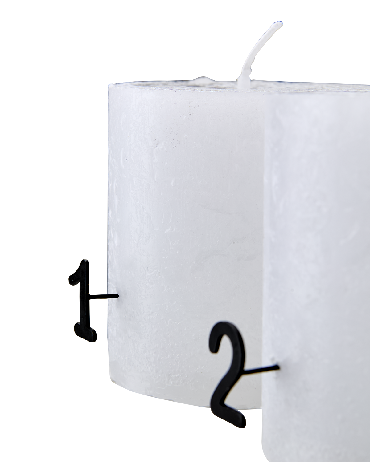 Adventssiffror - Ljussmycke - Ljusnål - Advent 1-2-3-4 - Metall - Svart - 2