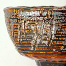 Isak Isaksson (2000s) Unique Chawan Bowl with Brown/Silver Glaze 13 cm #51