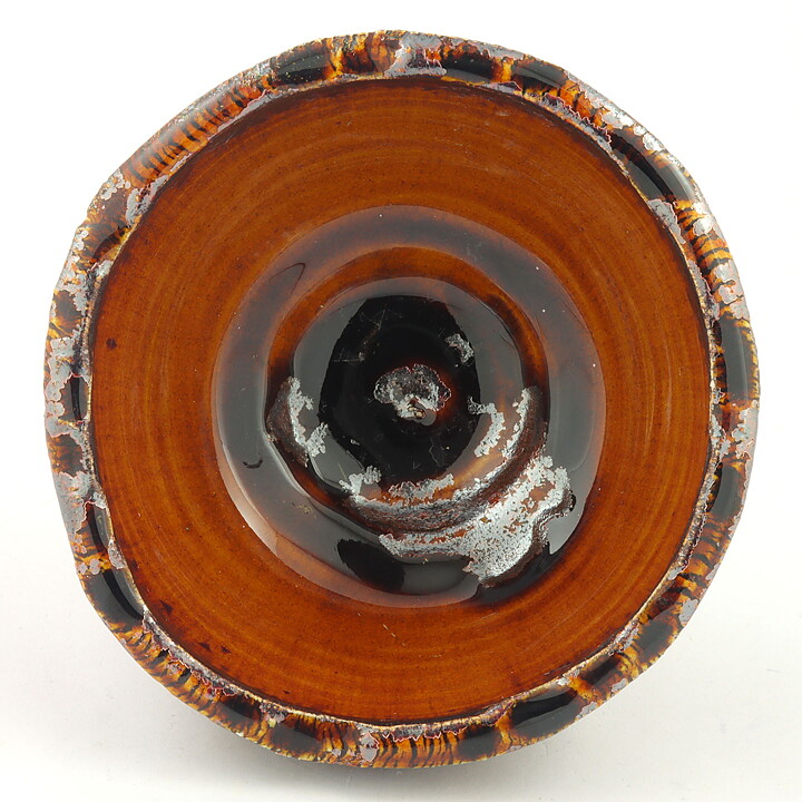 イサク・イサクソン  一点もの  茶/銀色のボウル  茶碗  (13cm)  2000年代  #51