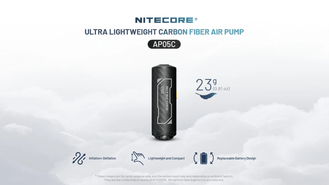 Nitecore AP05C air pump with battery - 2